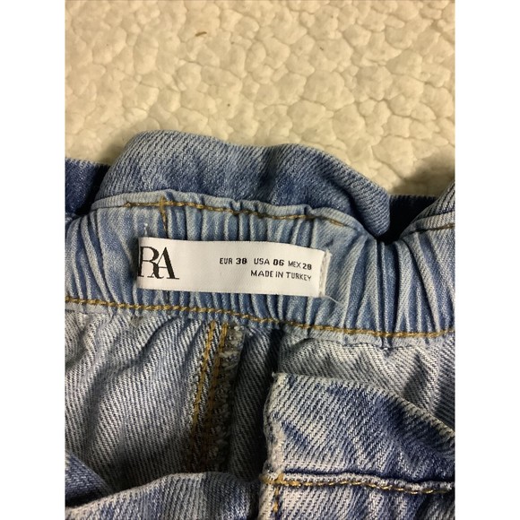 SOLD - ZARA BAGGY PAPERBAG JEANS | Slash Pockets | Size 6 - Picture 10 of 12